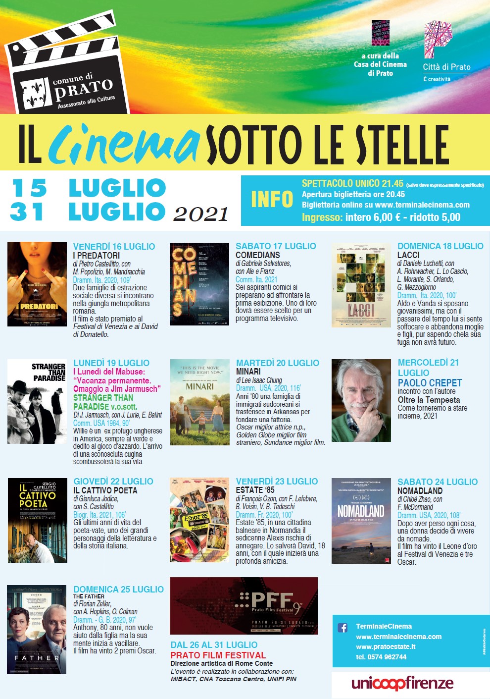 Cinema al Castello. Il programma dal 16 al 31 luglio